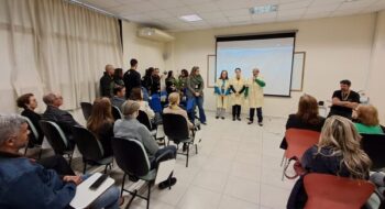 Café dos Doadores no auditório da Casa de Apoio Vovó Gertrudes